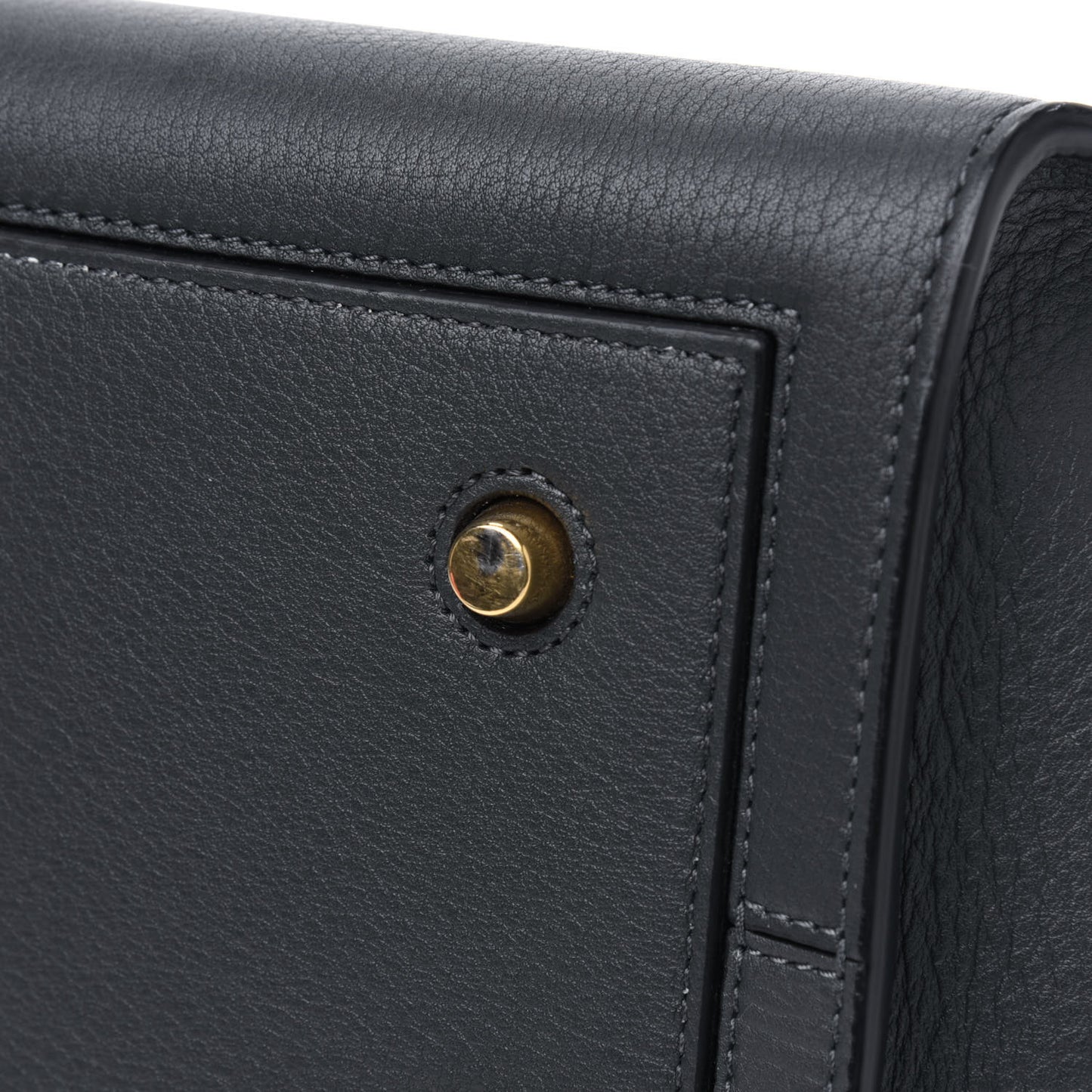 Crisped Calfskin Mini Tie Knot Tote Anthracite