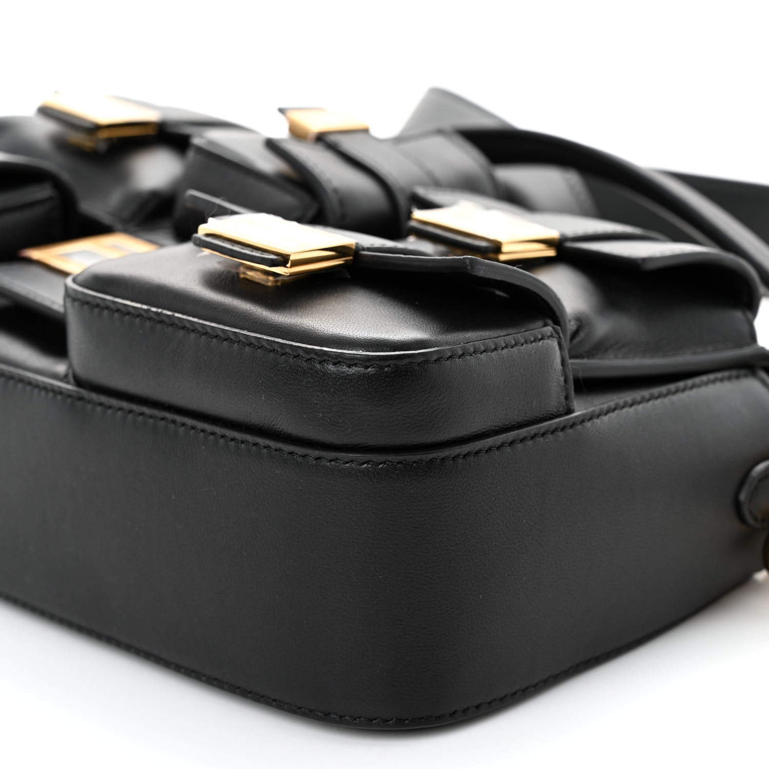 Fendi Shiny Nappa Multipocket Baguette Black 9 of 9