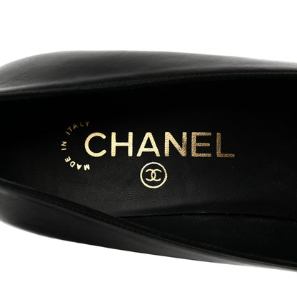 Chanel Iridescent Calfskin Grosgrain Cap Toe Pumps 40 Black 6 of 8