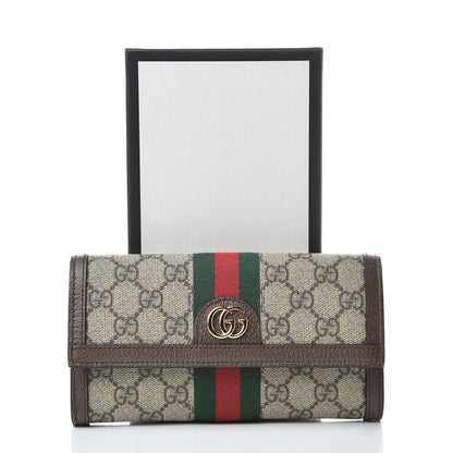Gucci GG Supreme Monogram Web Ophidia Continental Wallet Brown 8 of 8