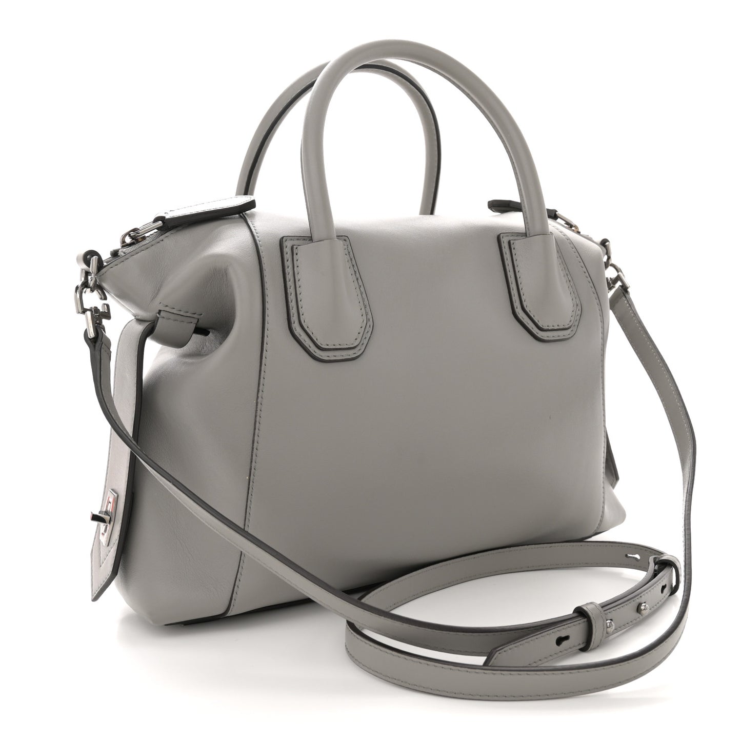 Calfskin Small Soft Antigona Pearl Grey