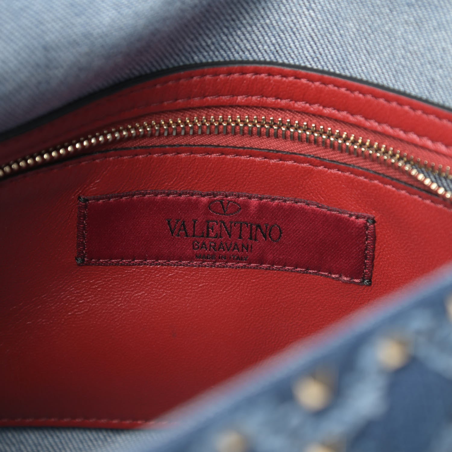 Valentino Garavani Denim Medium Rockstud Spike Shoulder Bag Denim 6 of 9