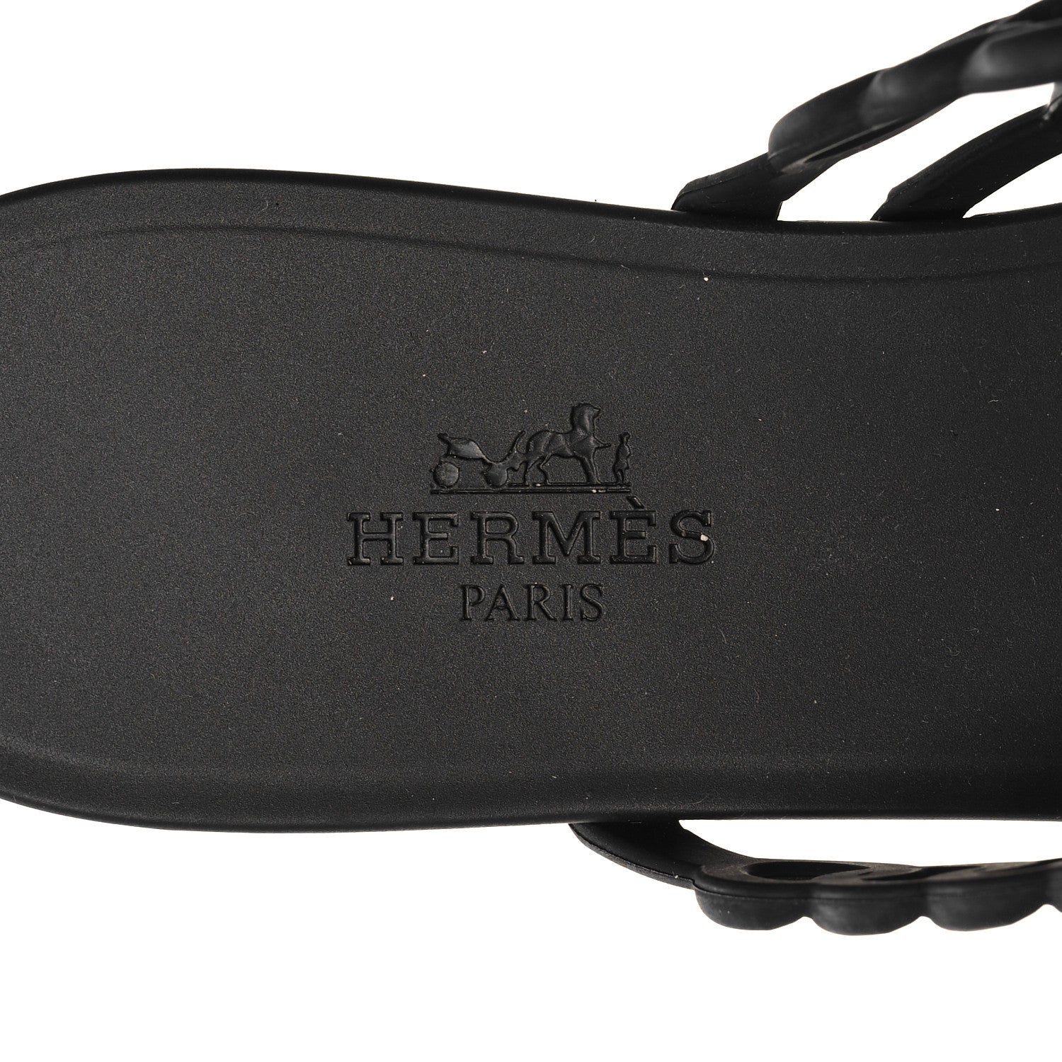 Hermes Rubber Chaine d'Ancre Rivage Sandals 36 Black 7 of 8