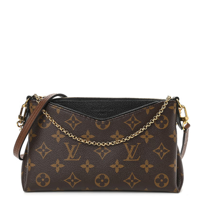 Louis Vuitton Monogram Pallas Clutch Black 1 of 9