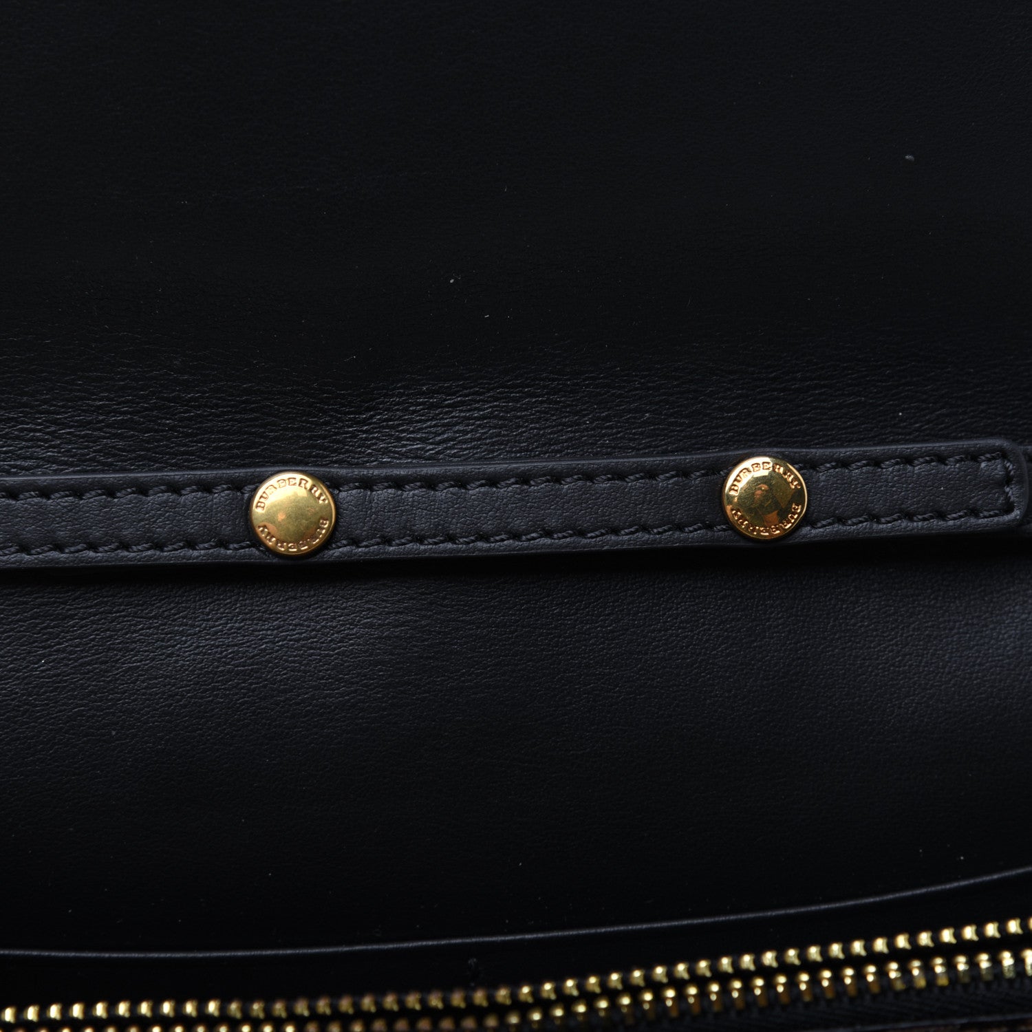 Burberry Vintage Check Henley Wallet On Chain Black 9 of 13