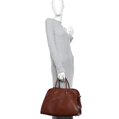 The Row Polished Saddle Calfskin Soft Margaux 15 New Burgundy 2 of 12