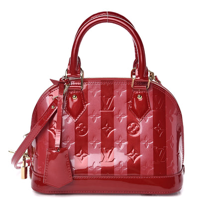 Louis Vuitton Vernis Rayures Alma BB Pomme D'Amour 1 of 9
