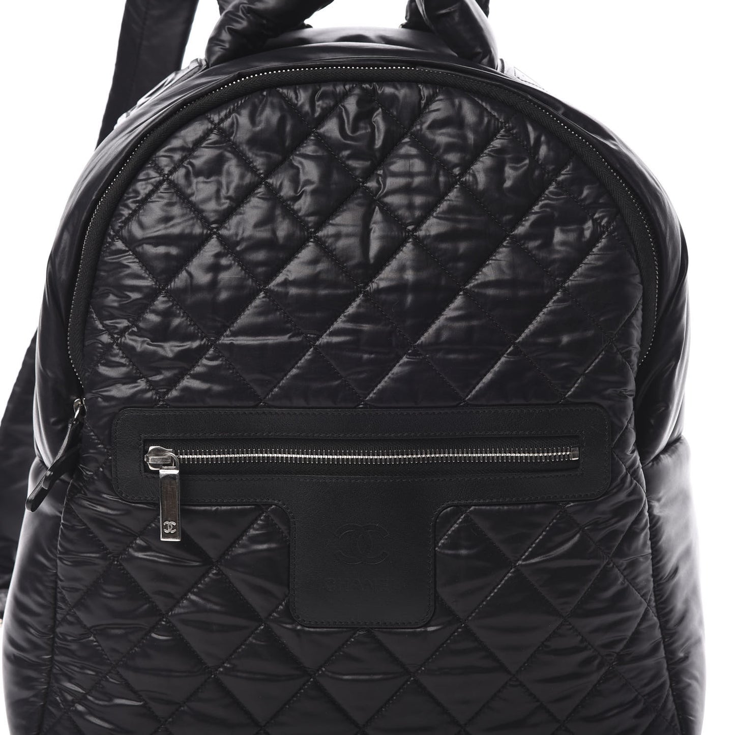 Nylon Quilted Coco Cocoon Backpack Black