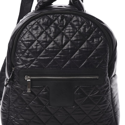 Chanel Nylon Quilted Coco Cocoon Backpack Black 7 of 9