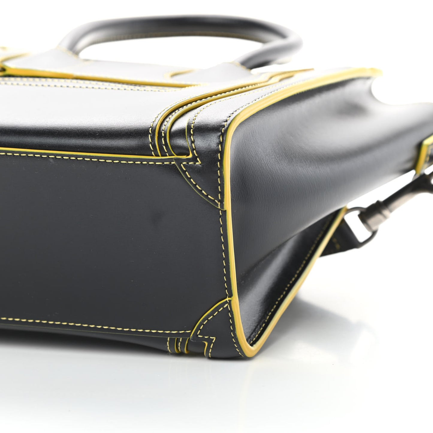 Satin Calfskin Nano Debossed Luggage Black