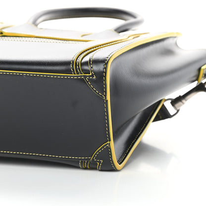 Celine Satin Calfskin Nano Debossed Luggage Black 10 of 12