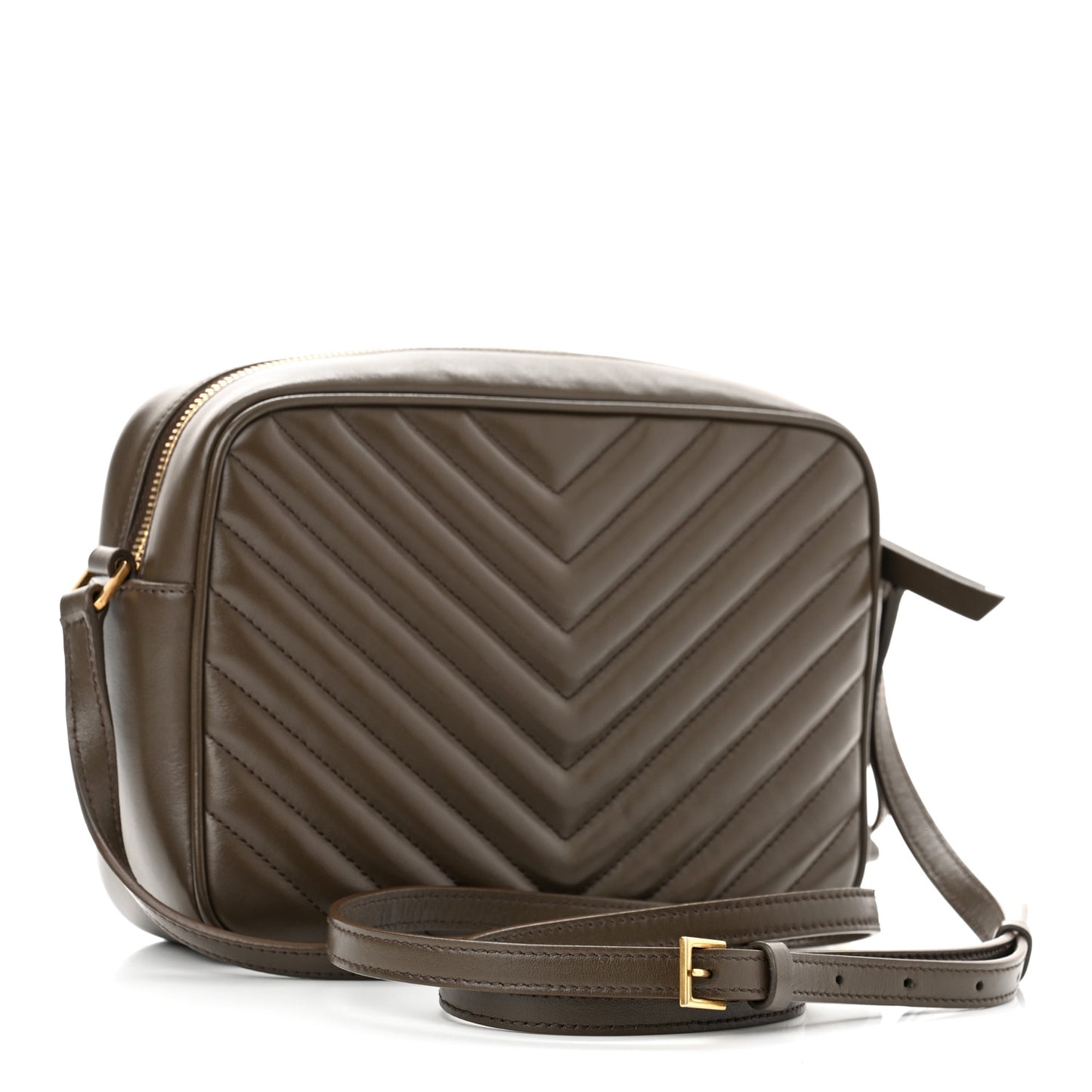 Calfskin Matelasse Monogram Lou Camera Bag Military Olive