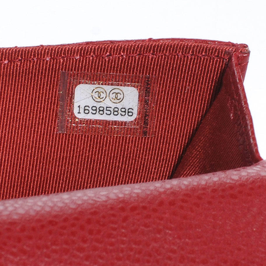 Chanel Caviar Quilted Travel Wallet Red 8 of 8