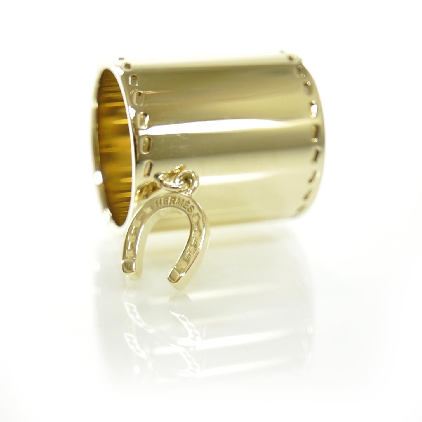 Charms Fer a Cheval Horseshoe Scarf Ring Gold