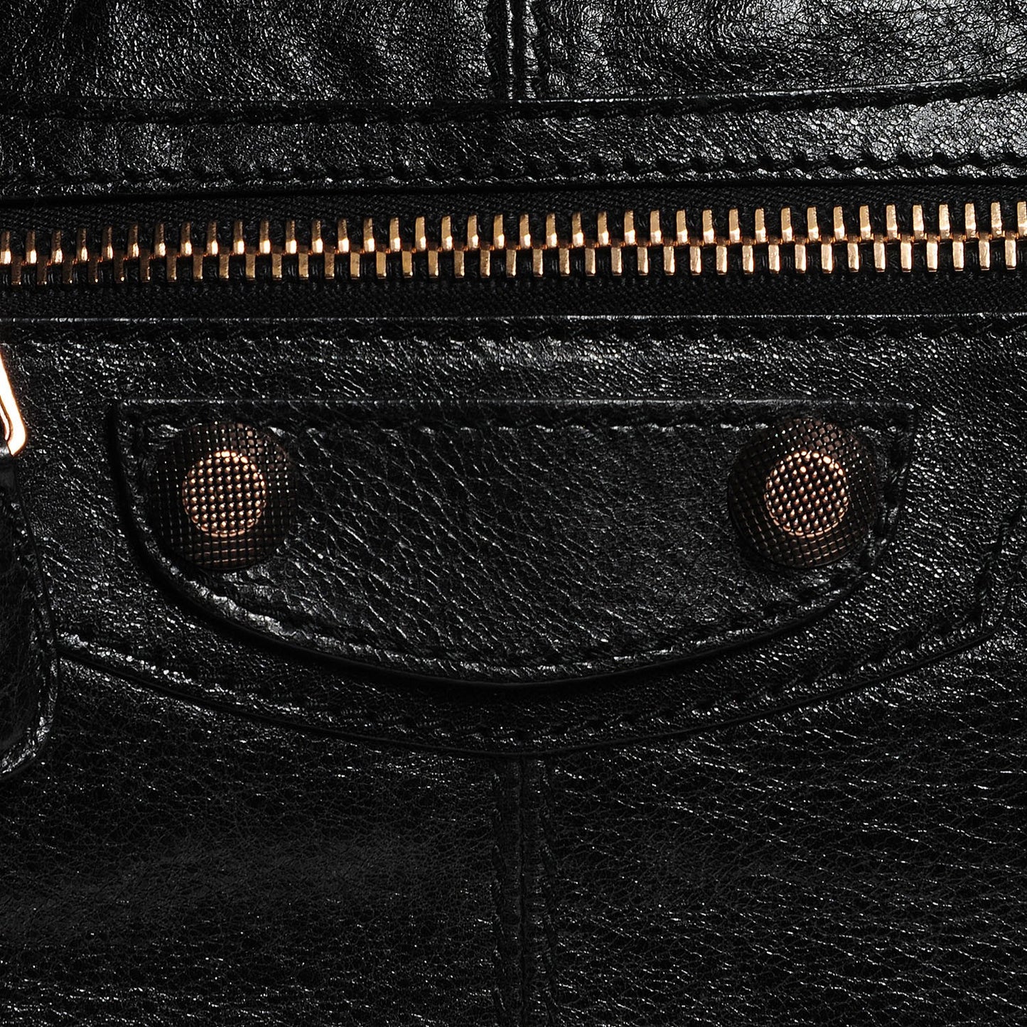 Agneau Giant 12 Rose Gold Hardware Work Black