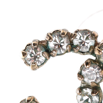 Chanel Crystal CC Earrings Gold 7 of 10
