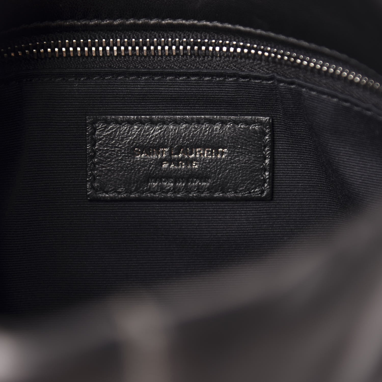 Saint Laurent Lambskin Quilted Small Loulou Puffer Monogram Chain Satchel Black 8 of 11
