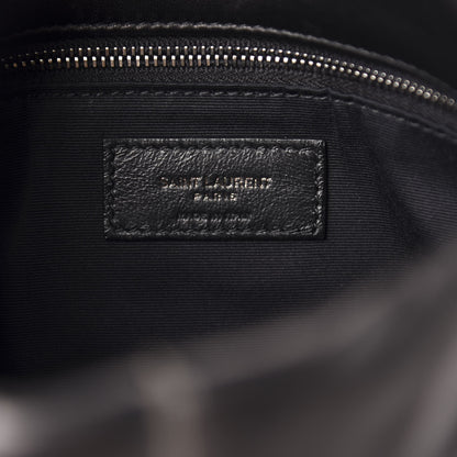 Saint Laurent Lambskin Quilted Small Loulou Puffer Monogram Chain Satchel Black 8 of 11