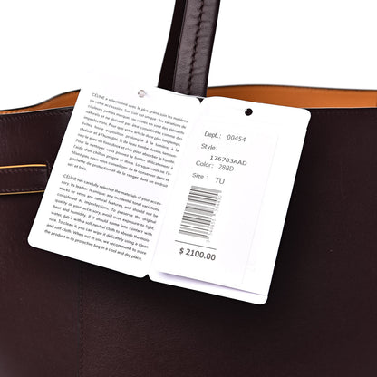 Celine Soft Calfskin Medium Belt Cabas Phantom Burgundy 8 of 11