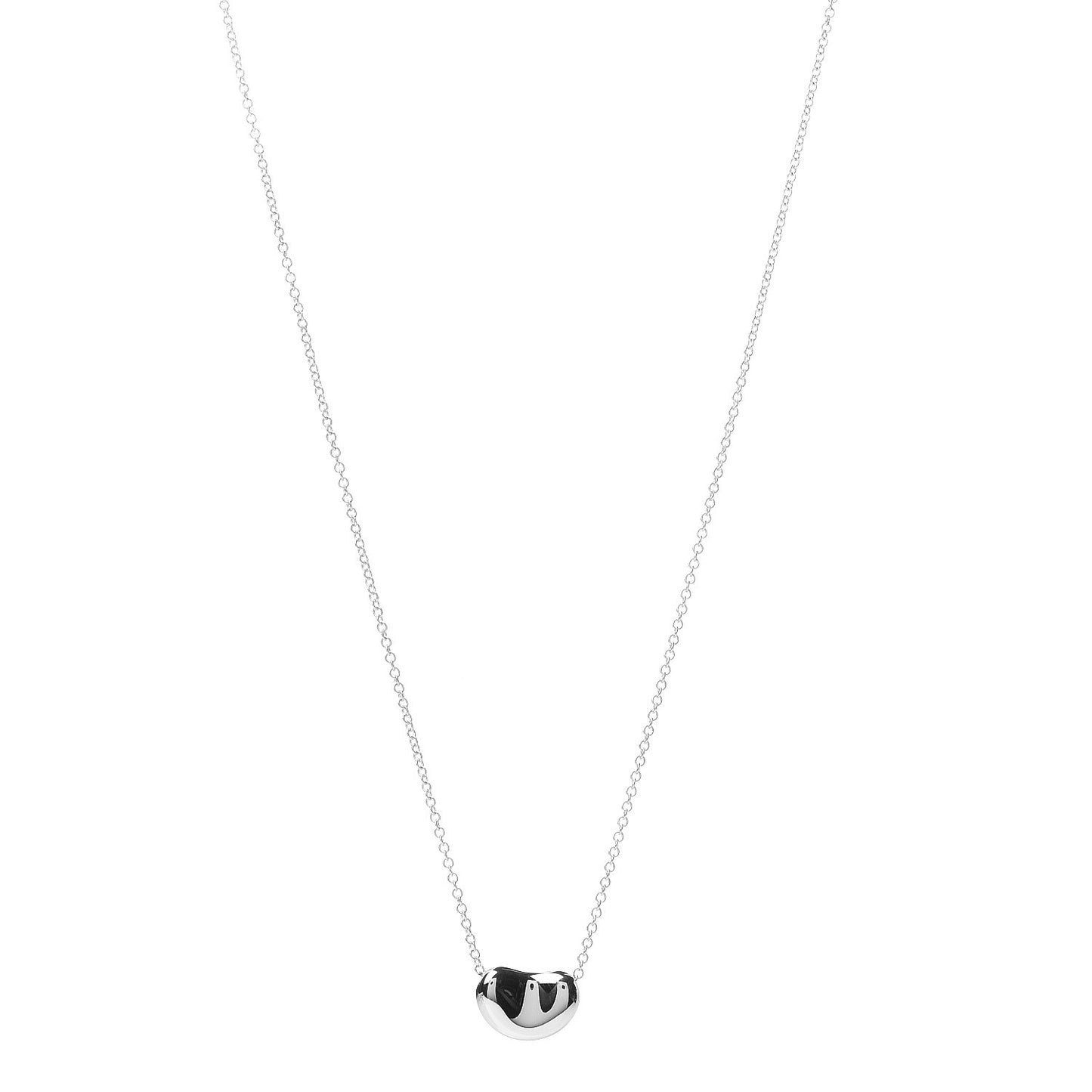 Sterling Silver 12mm Elsa Peretti Bean Pendant Necklace