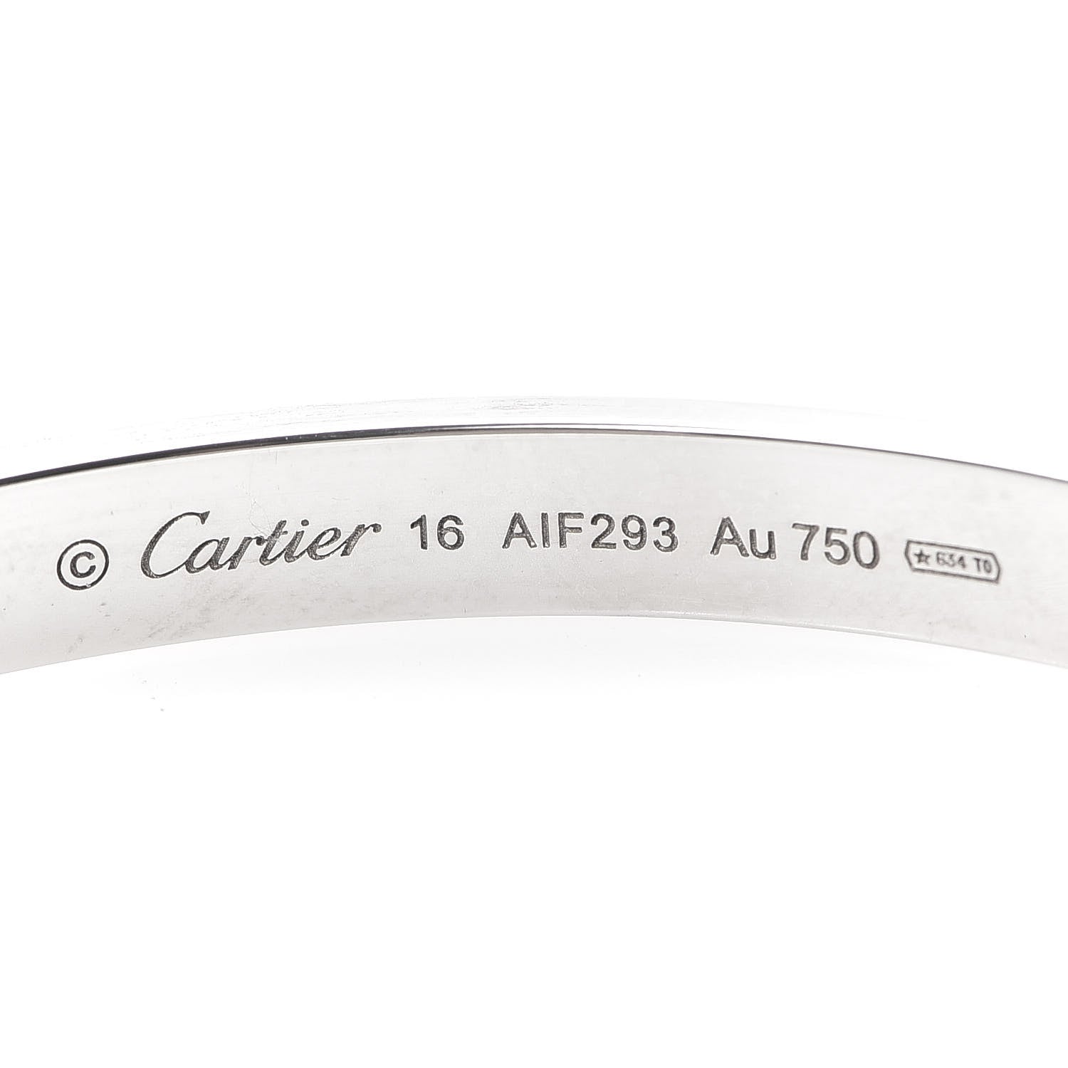 Cartier 18K White Gold LOVE Bracelet 16 5 of 7
