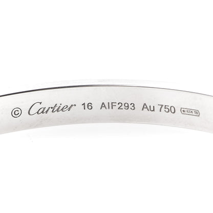 Cartier 18K White Gold LOVE Bracelet 16 5 of 7