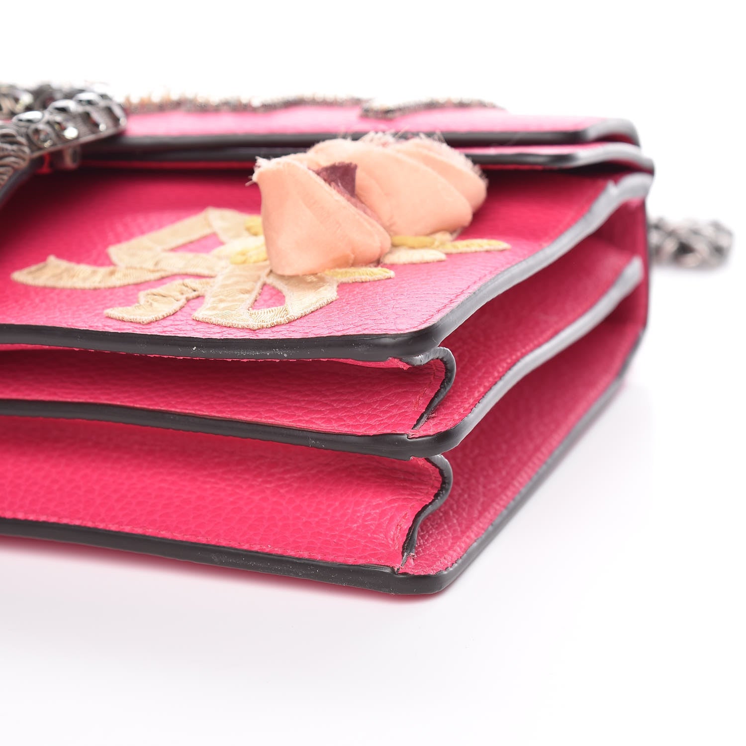 Gucci Pebbled Calfskin Embellished Guccify Small Dionysus Shoulder Bag Rosa 11 of 11