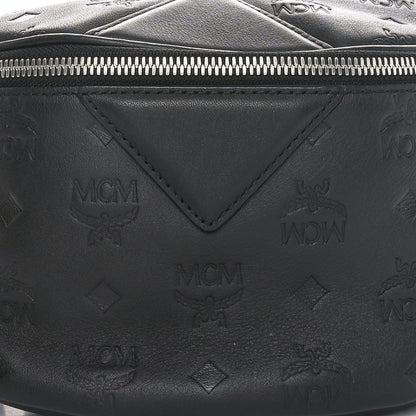 MCM Calfskin Ottomar Monogram Fursten Belt Bag Black 7 of 9