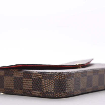 Louis Vuitton Damier Ebene Pochette Felicie Chain Wallet 7 of 11