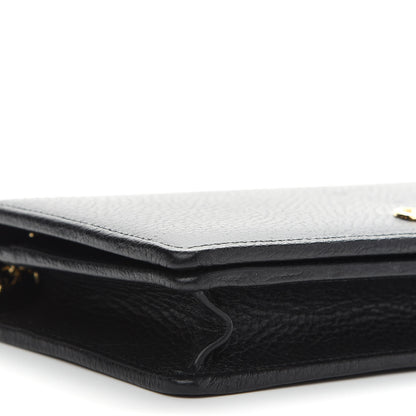 Gucci Calfskin Mini GG Marmont Chain Wallet Black 7 of 8