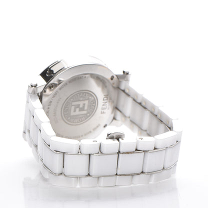 Fendi Stainless Steel Ceramic 38mm Chronograph Quartz Watch White 4 of 10