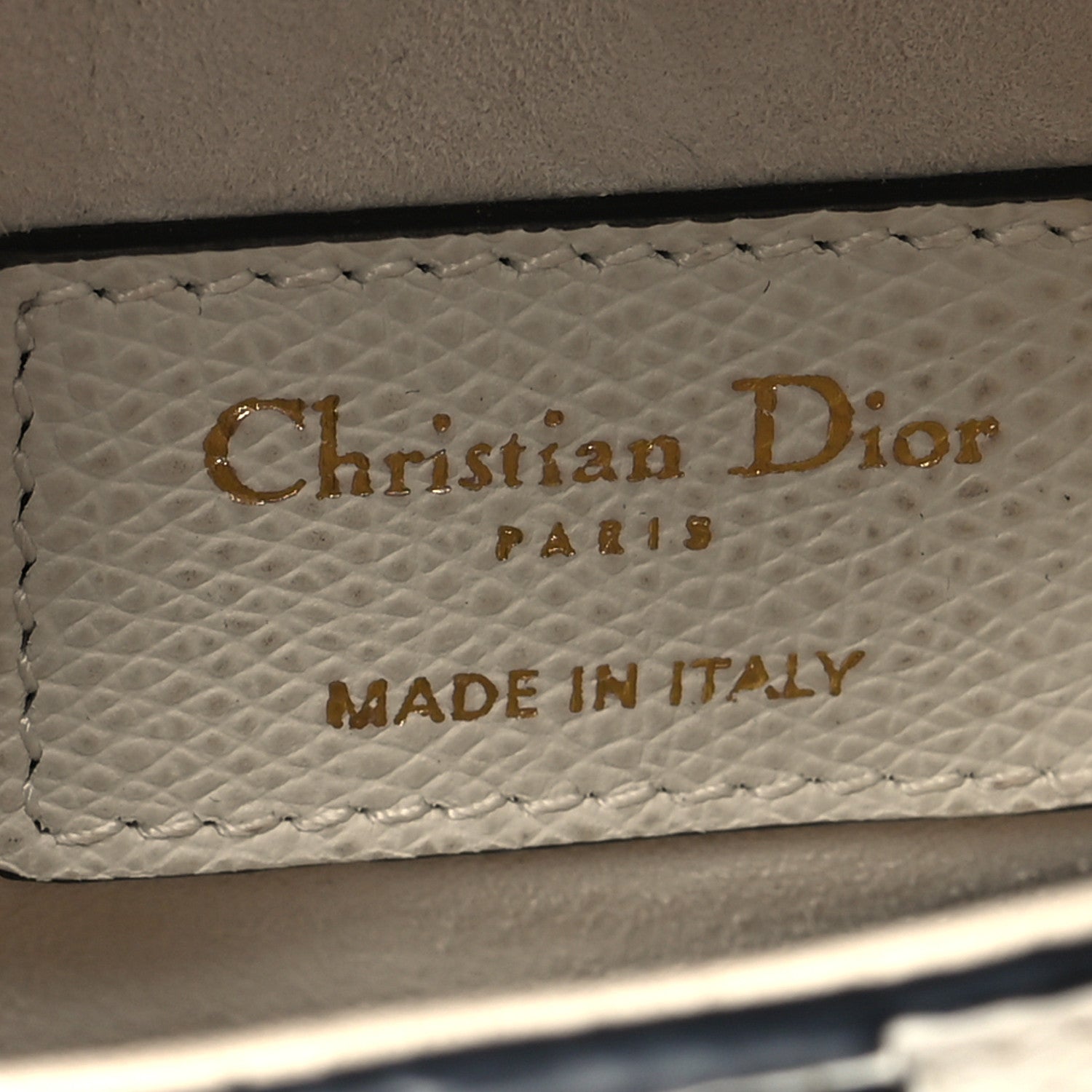 Christian Dior Grained Calfskin Mini Saddle Bag White 6 of 11