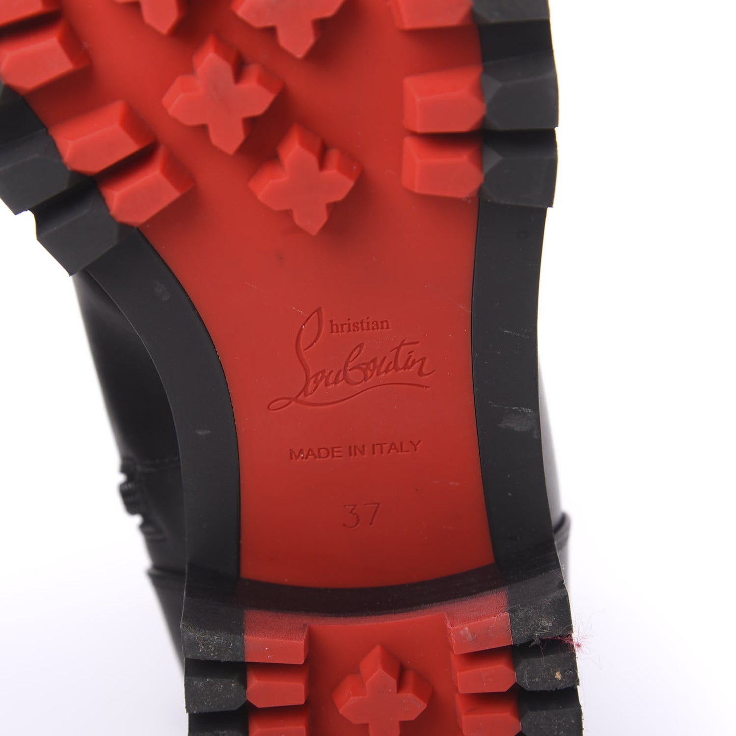 Calfskin Spikes TS Croc Flat Boots 37 Black