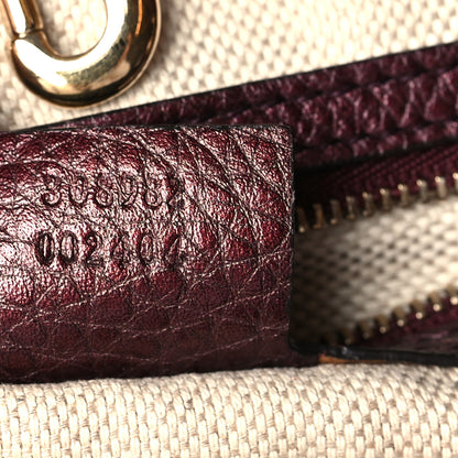 Gucci Metallic Cellarius Calfskin Medium Soho Chain Shoulder Bag Classic Burgundy 7 of 11