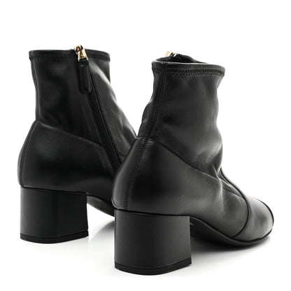 Chanel Stretch Lambskin Cap Toe CC Uniform Short Boots 36 Black 5 of 9