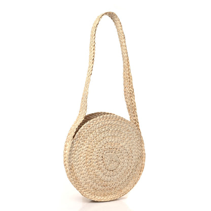 Celine Raffia Calfskin Small Round Bag Natural Tan 3 of 8