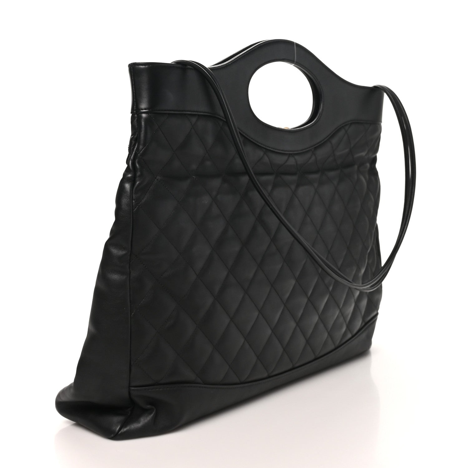 Chanel Lambskin Quilted Large 31 Shopping Bag Black 2 of 9
