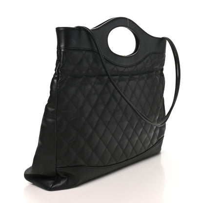 Chanel Lambskin Quilted Large 31 Shopping Bag Black 2 of 9