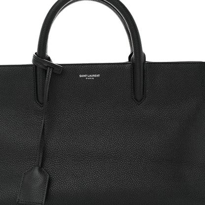 Saint Laurent Grained Calfskin Small Cabas Rive Gauche Black 7 of 10