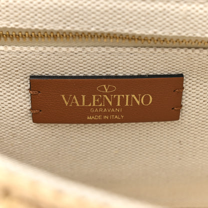 Valentino Garavani Raffia Large Roman Stud Shoulder Bag Naturale 6 of 10