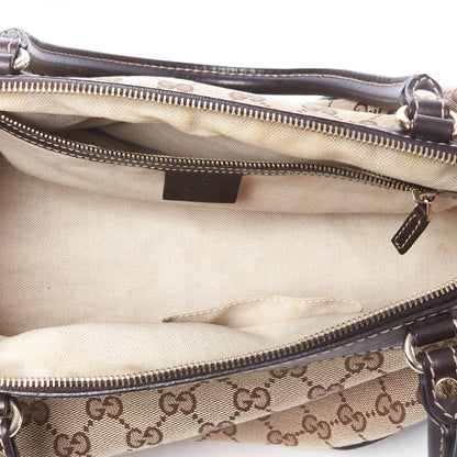 Gucci Monogram Heart GG Lovely Small Boston Dark Brown 6 of 8