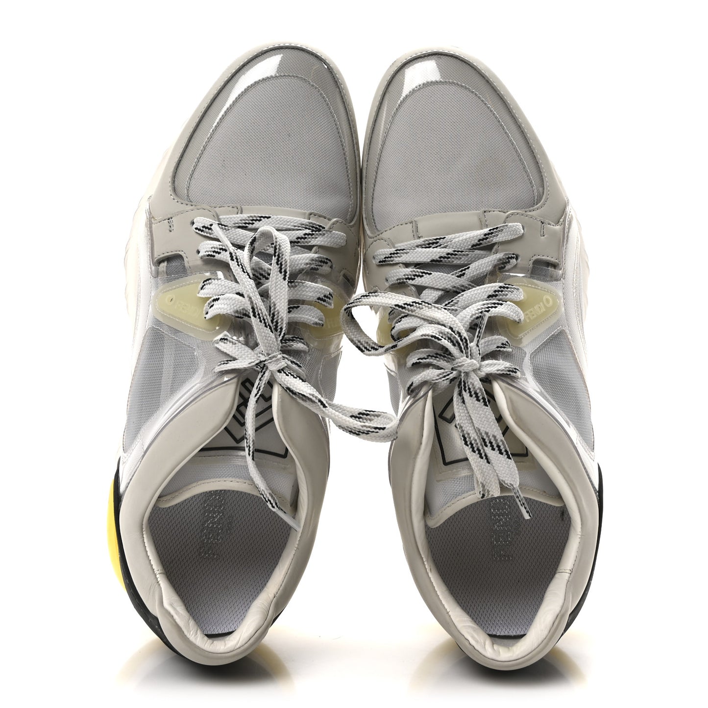 PVC Vitello Nappato Rete Womens Fancy Sneakers 39 Vetro Ghianda White