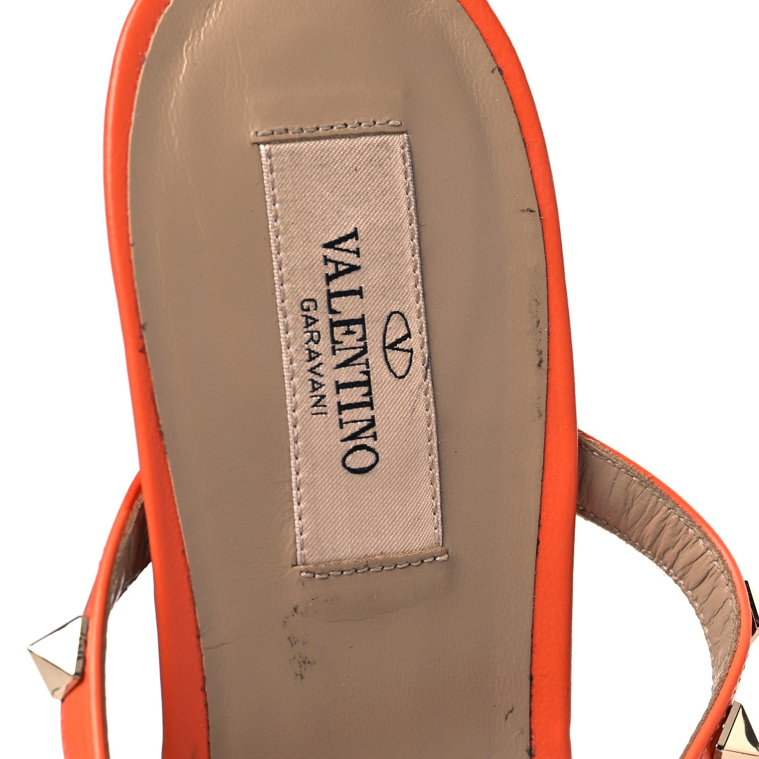 Valentino Garavani Calfskin Rockstud 50mm Flip Flop Thong Sandals 41 Orange Zest 13 of 14