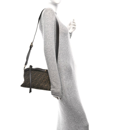 Fendi Vitello Grace Jacquard FF Medium By The Way Boston Bag Tobacco Moro Ebano 2 of 10