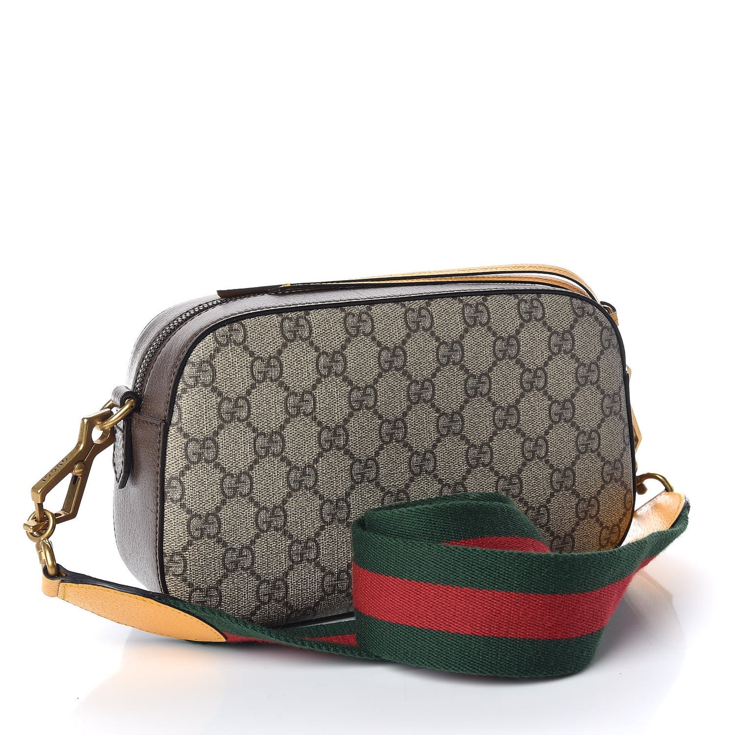 GG Supreme Monogram Web Neo Vintage Shoulder Bag Beige New Acero Crop