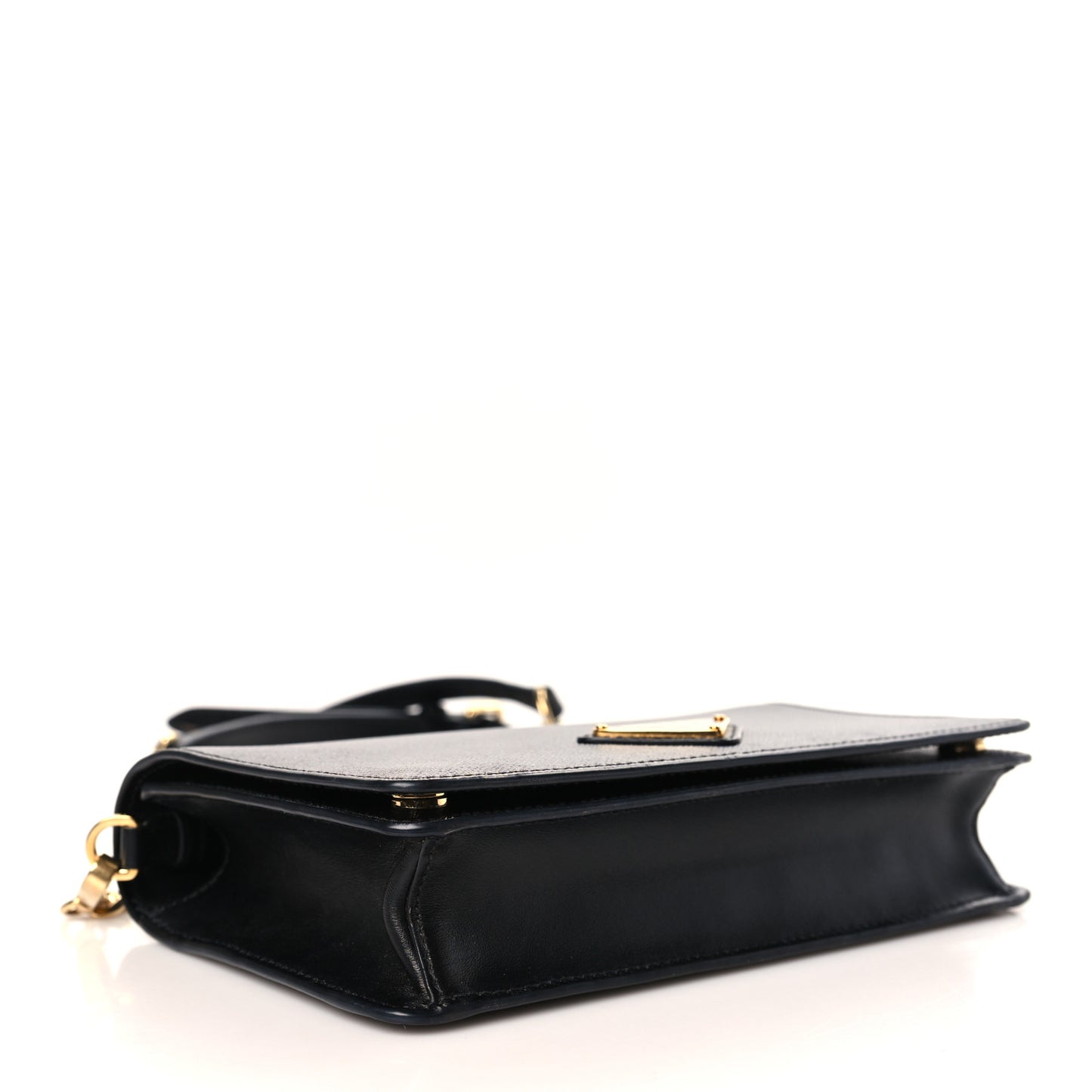 Saffiano Flap Wallet With Strap Black