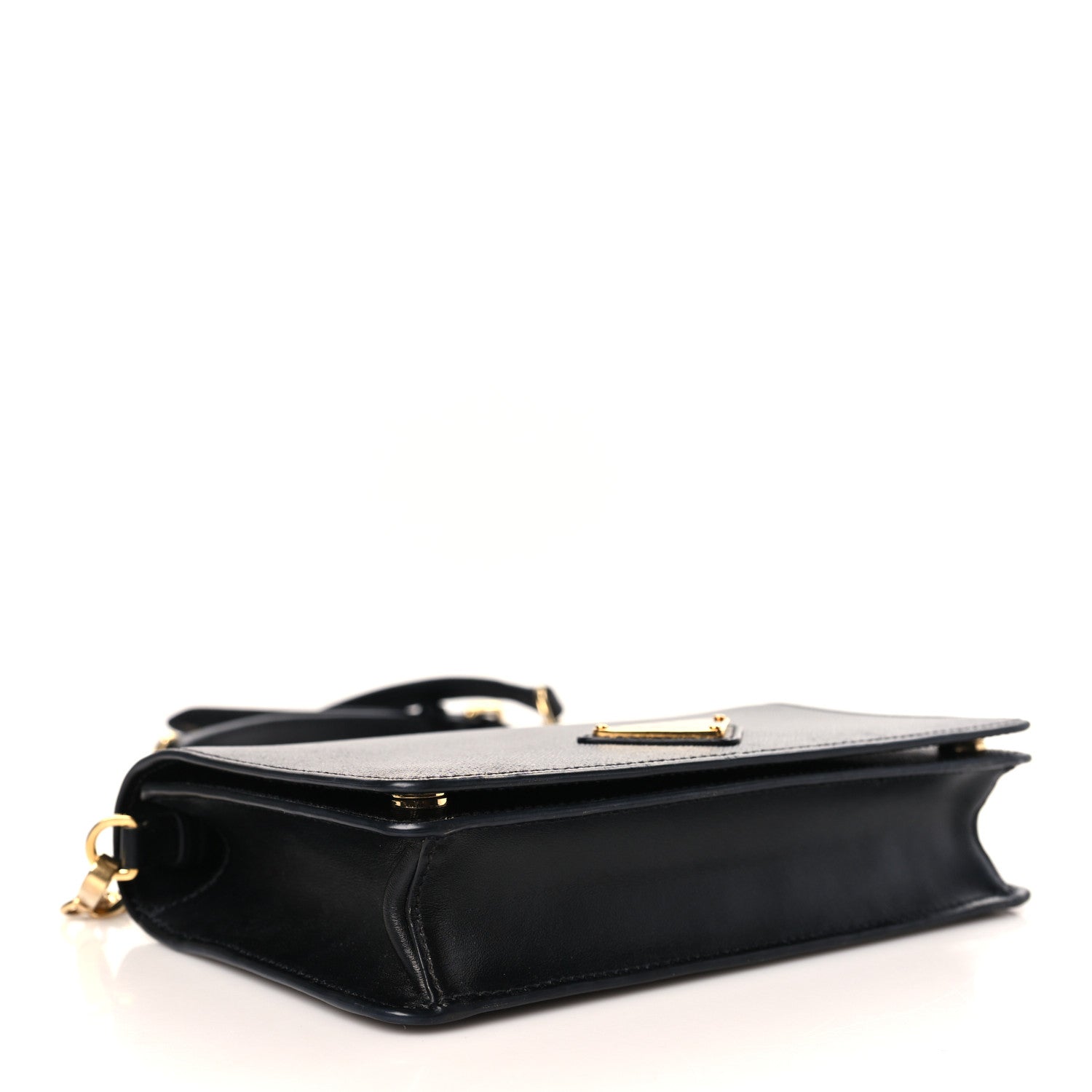 Prada Saffiano Flap Wallet With Strap Black 4 of 9
