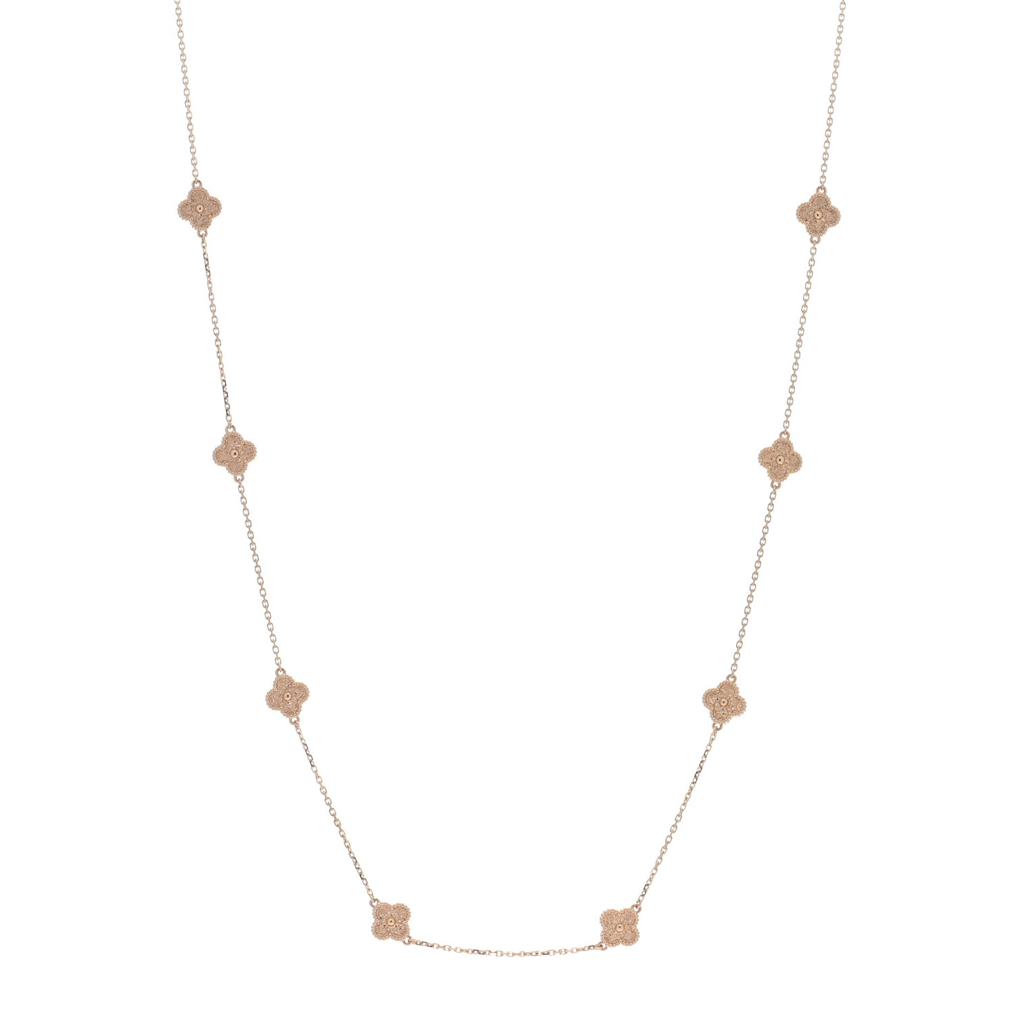 18K Rose Gold 16 Motifs Sweet Alhambra Necklace