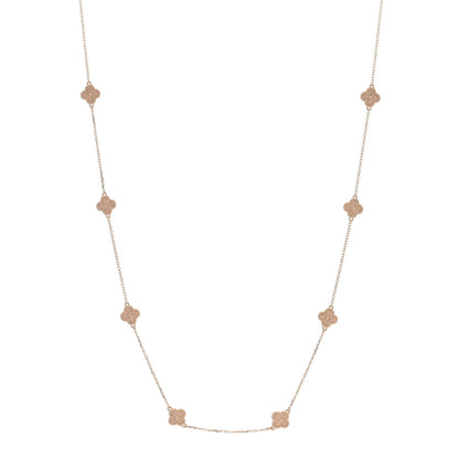 Van Cleef & Arpels 18K Rose Gold 16 Motifs Sweet Alhambra Necklace 1 of 6