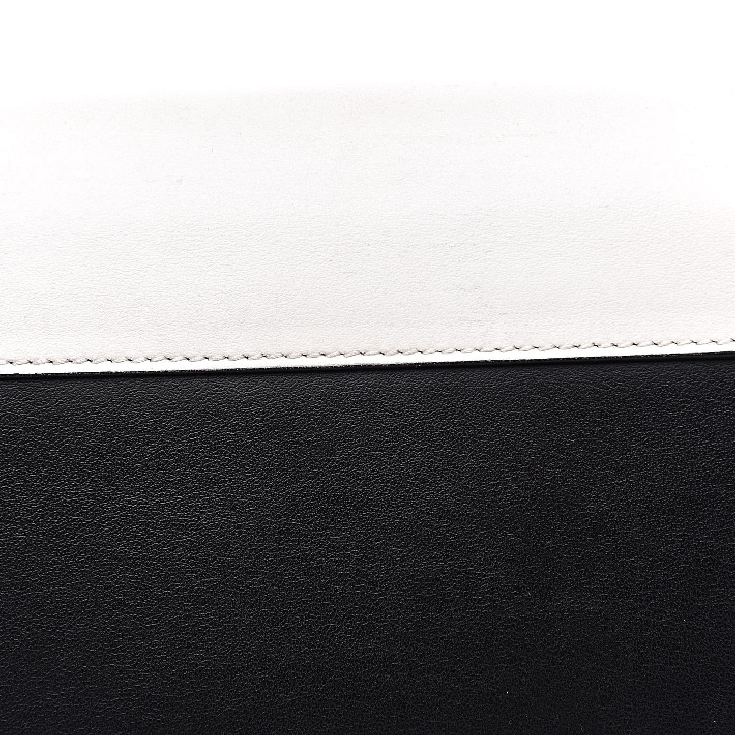 City Calfskin Pionniere Saddle Bag Black White